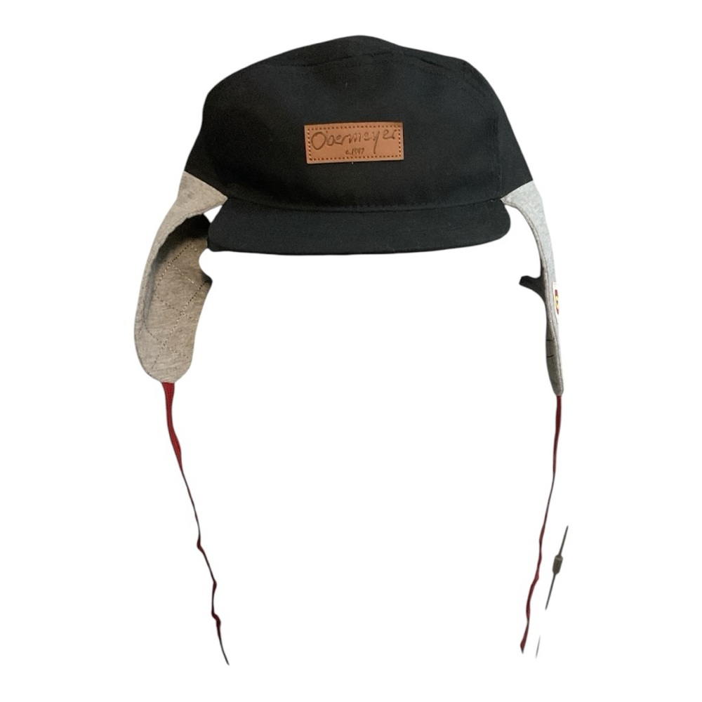 Obermeyer Black and Gray Hat with Ear Flaps